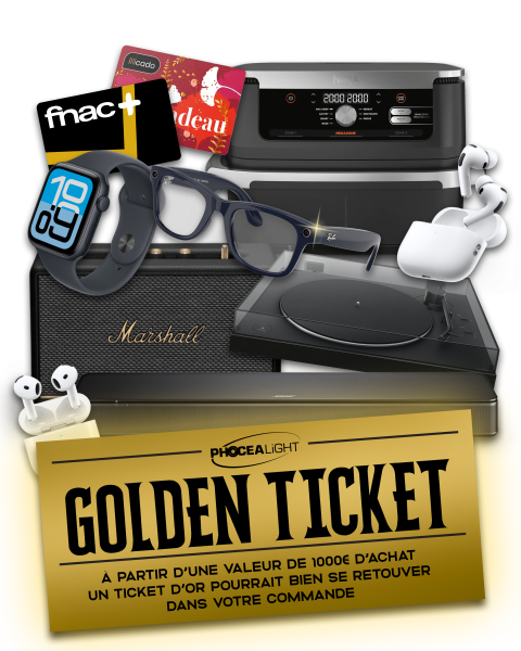 Jeu Concours Noël Phocea Light : 10 Golden Tickets cachés dans vos commandes pour gagner des cadeaux d’exception !