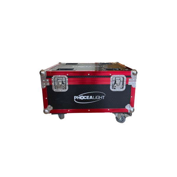 Flight case 6en1 BOX 6 iP, qui ont la capacité de ranger 6 BOX 6 IP, mais aussi des accessoires.