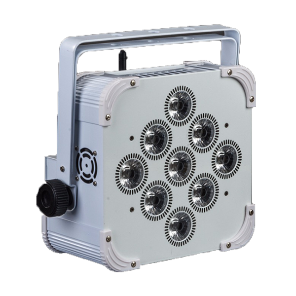 PAR LED 9x15W, projecteur sur batterie 9 LED très fiable, puissant et robuste pour toute prestation