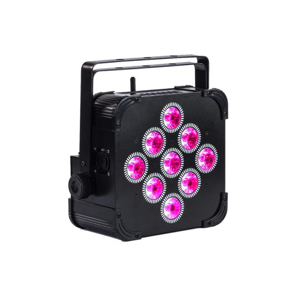 PAR LED 9x15W, projecteur sur batterie 9 LED très fiable, puissant et robuste pour toute prestation
